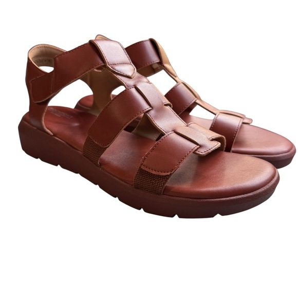 Rockport Abbie Brown T-Strap Fisherman Sandals Size 10 - Picture 7 of 14
